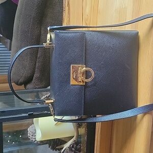 Salvatore Ferragamo black leather 2 way satchel